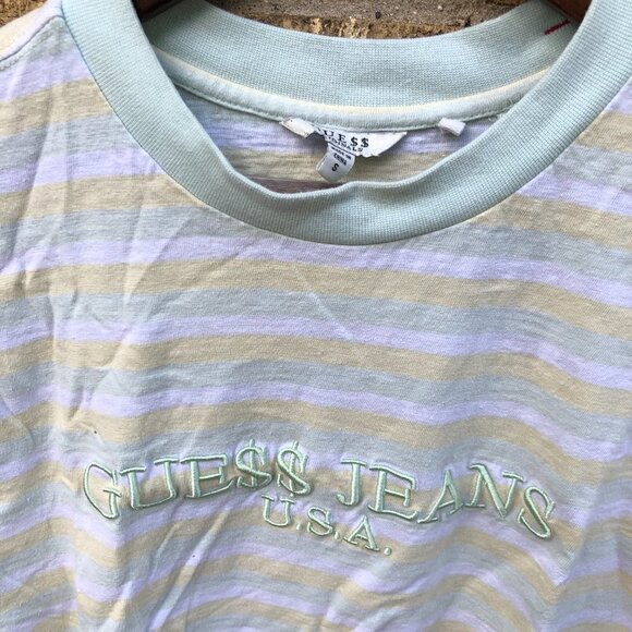Vintage Guess X ASAP ROCKY Striped T Shirt Small - Picture 2 of 3